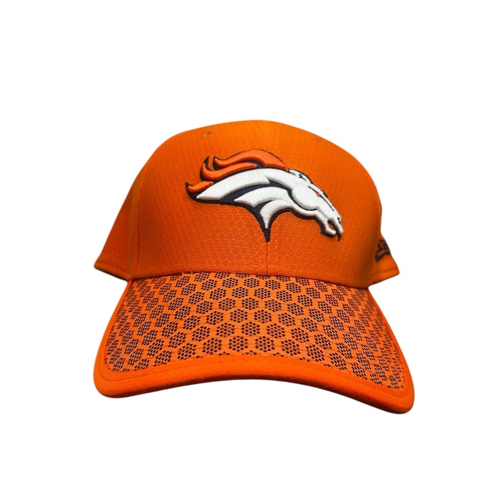 Denver Broncos Hat Cap Stretch Fit New Era Orange Embroidered NFL Football